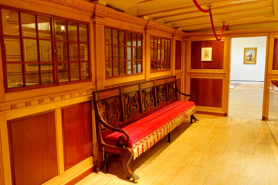 Cleopatra's Barge (recreation with many original furnishings), commissioned by George Crowninshield Jr., Salem MA, 1816 - Peabody Essex Museum - DSC07051