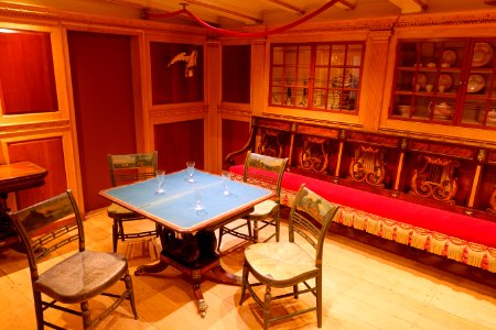 Cleopatra's Barge (recreation with many original furnishings), commissioned by George Crowninshield Jr., Salem MA, 1816 - Peabody Essex Museum - DSC07053