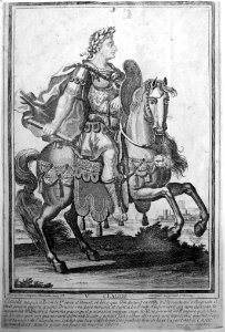 Claude - Portrait équestre sur cheval au galop - Estampe Coste 13611