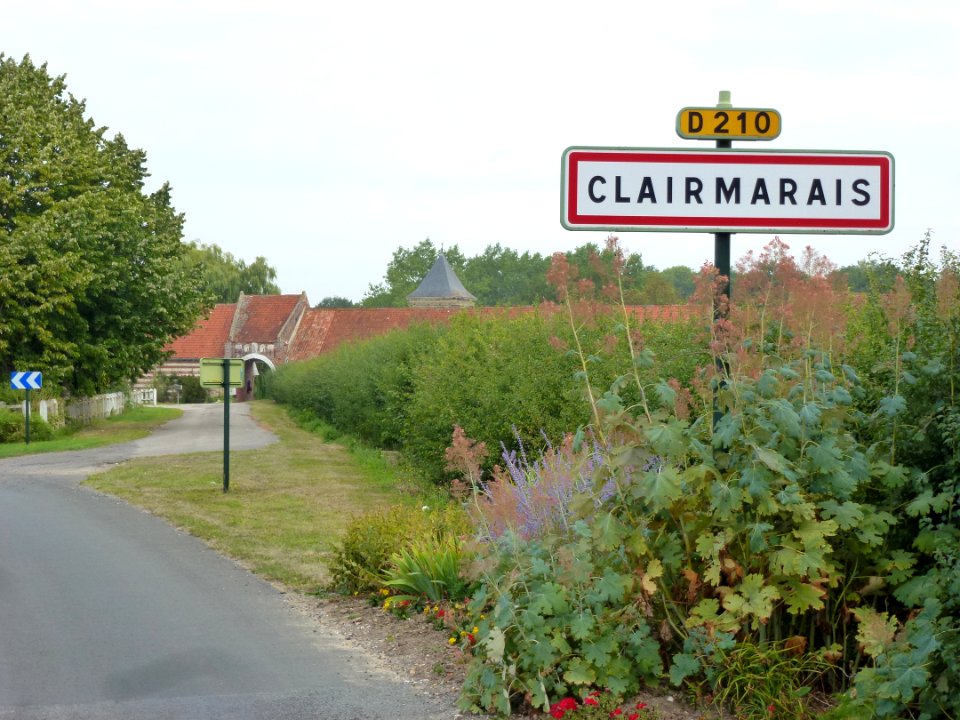 Clairmarais (Pas-de-Calais, Fr) city limit sign