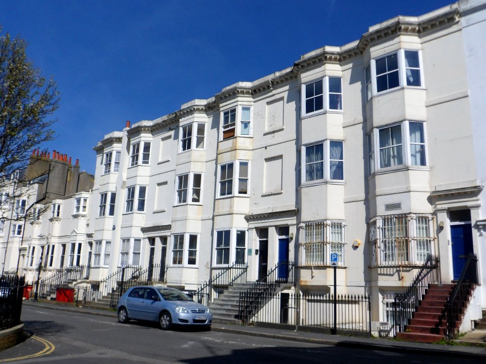 Clarence Square (south side), Brighton (April 2013)