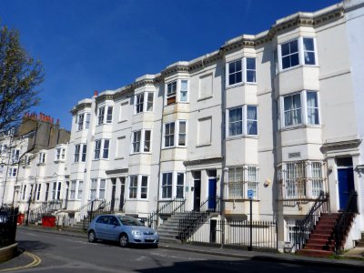 Clarence Square (south side), Brighton (April 2013)