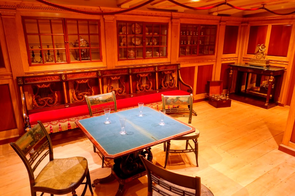Cleopatra's Barge (recreation with many original furnishings), commissioned by George Crowninshield Jr., Salem MA, 1816 - Peabody Essex Museum - DSC07057
