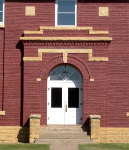 Collyer, KS St. Michael school W entrance 1