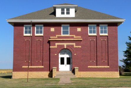 Collyer, KS St. Michael school from W 1
