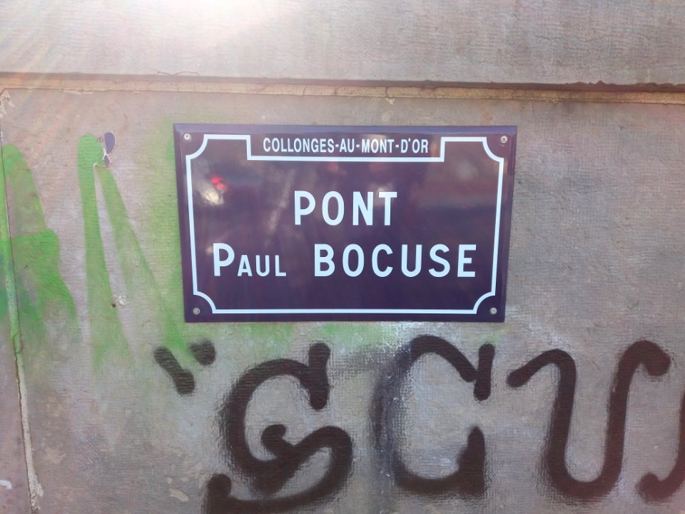 Collonges-au-Mont-d'Or - Pont Paul Bocuse - Plaque