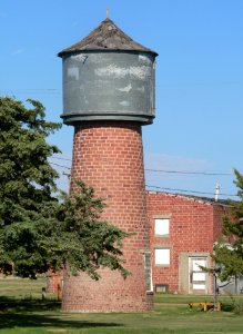 Collyer, Kansas SW water tower from W 1