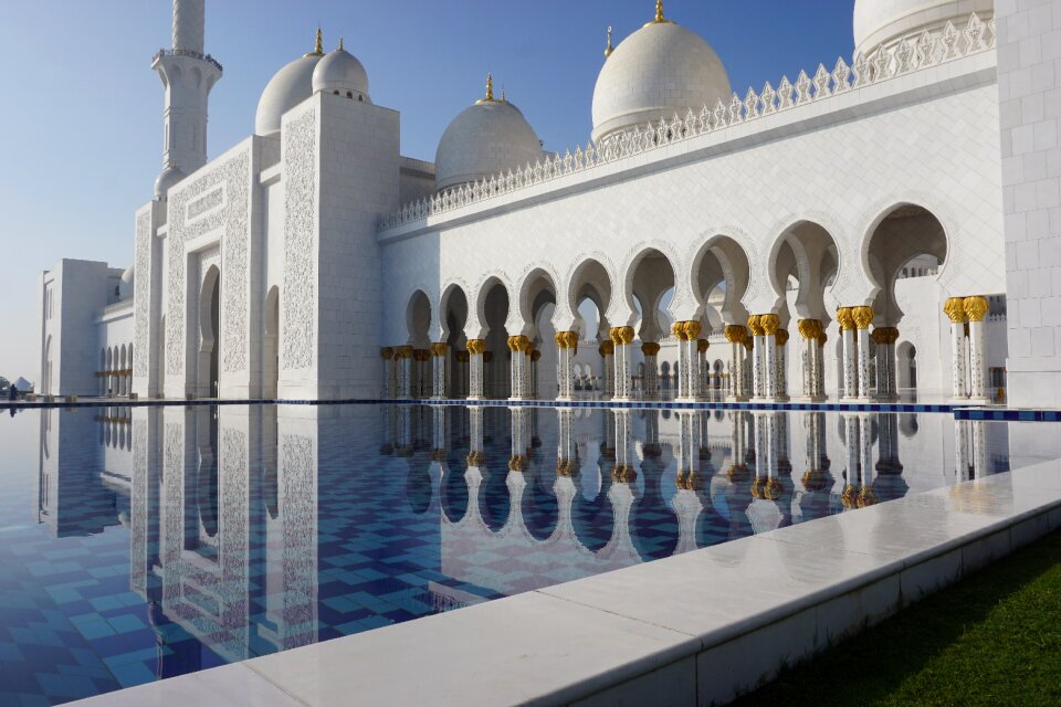 Marble abu dhabi gray mosque