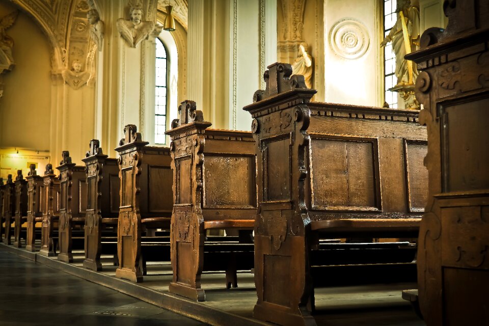 Benches christian church pews