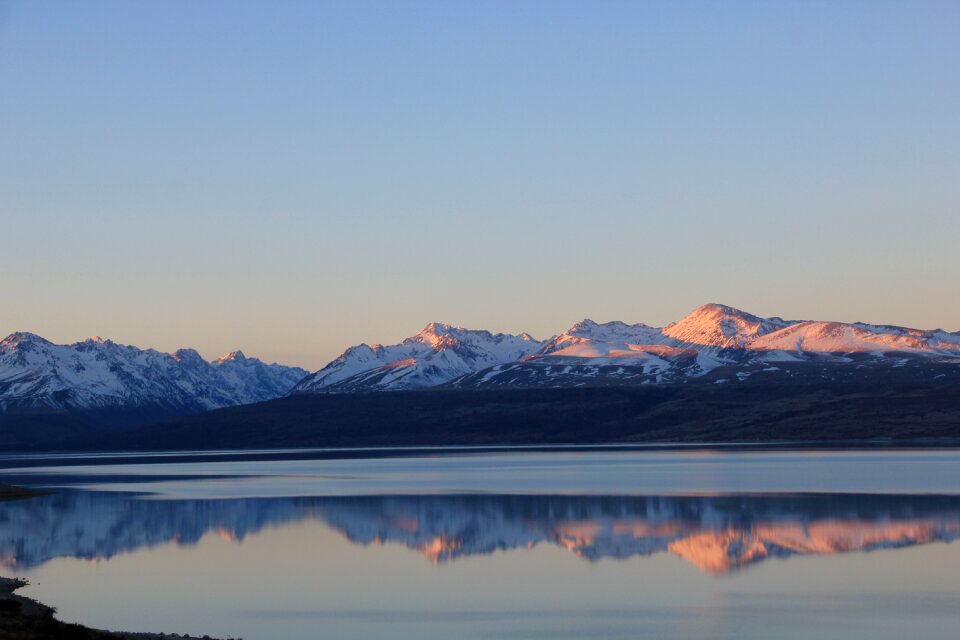 Lake reflective blue