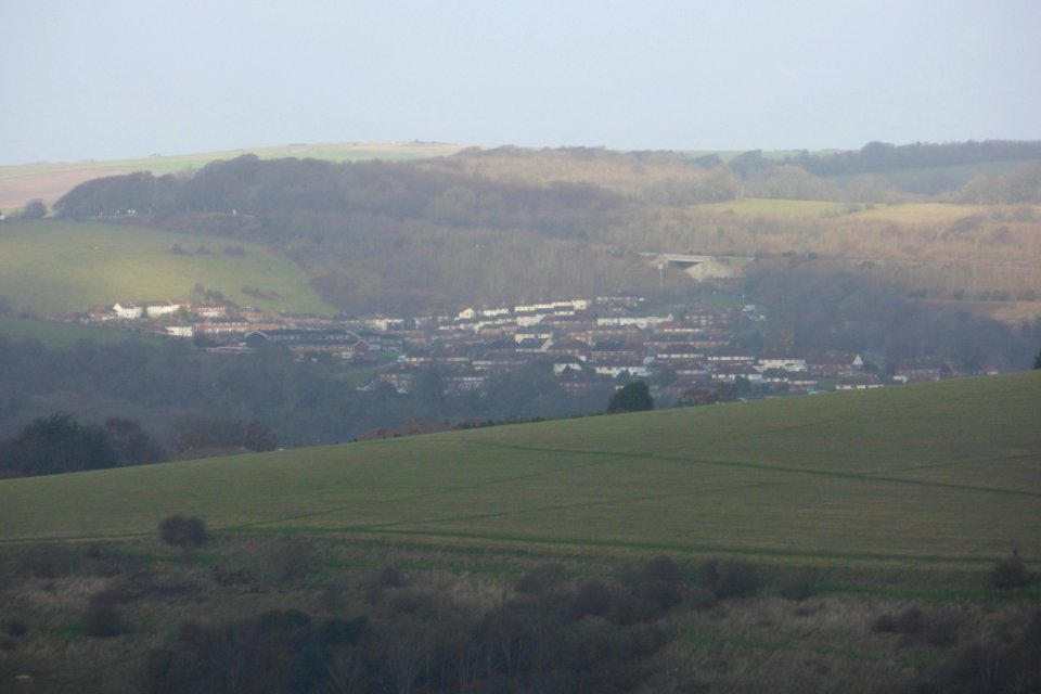Coldean Estate seen from Warren Road, Woodingdean (December 2013)
