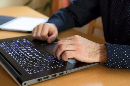 Keyboard business laptop photo