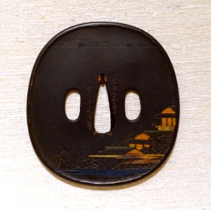 Cold Hearths, Warm Hearths, tsuba, Japan, Nakagawa Katsuzane, iron, gold, silver - Peabody Essex Museum - DSC07438