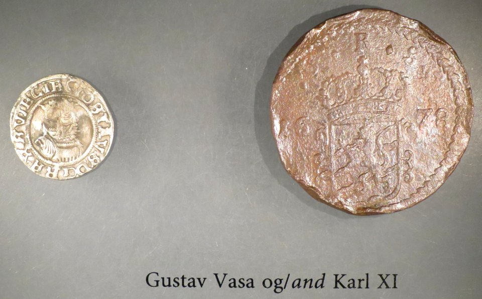 Coins of Gustav Vasa and Karl XI, Archbiship's Pallace Museum