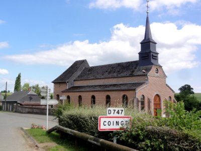Coingt (Aisne) Église Sainte-Barbe, extérieur (01)
