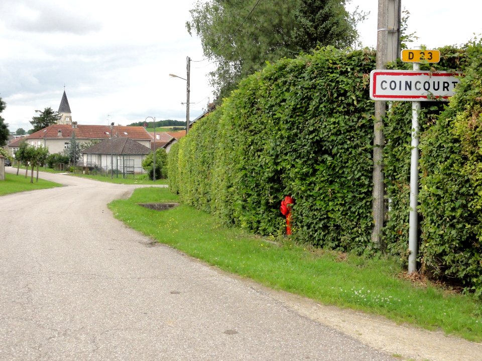 Coincourt (M-et-M) city limit sign