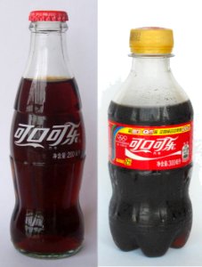 Coca cola bottles - 200ml glass and 300ml plastic - China