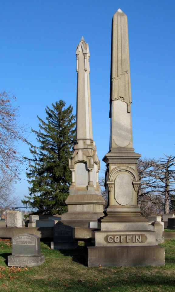 Coffin obelisk, South Side Cemetery, 2020-12-10, 01