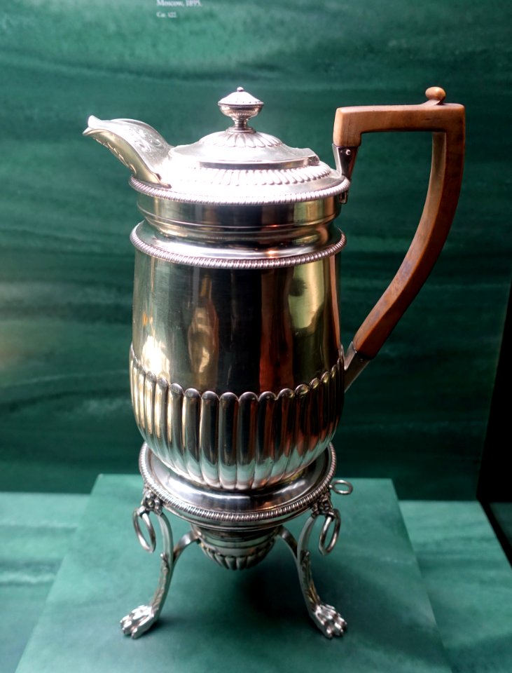 Coffee pot, Rebecca Emes and Edward Barnard, Randall Chatterton, London, 1825-1826, silver - Fowler Museum - University of California, Los Angeles - DSC02623