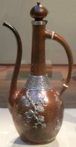 Coffee pot, Gorham Manufacturing Company, c. 1884, copper, silver and ivory