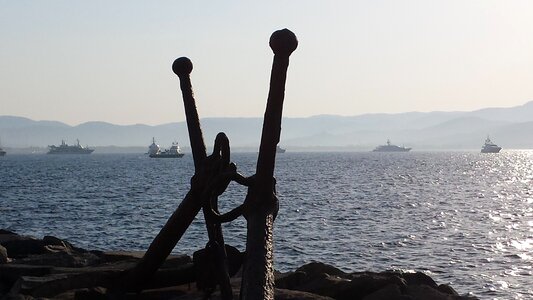 Sea ships bay photo