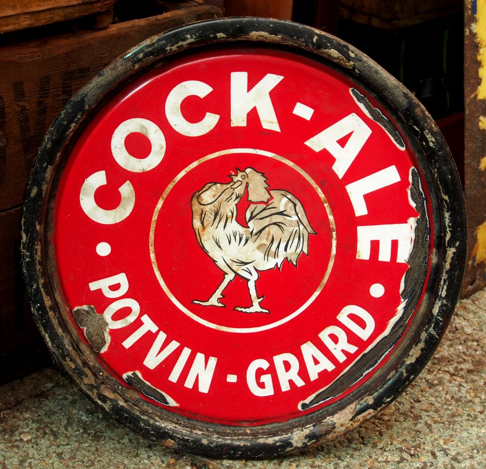 Cock-Ale Potvin-Grard beer tray