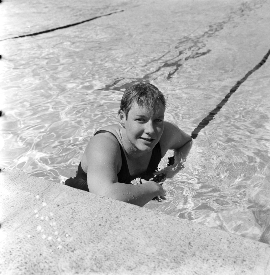 Cocky Gastelaars in het Olympisch Zwemstadion van Rome, Bestanddeelnr 911-5207