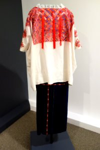Cofradia huipil and skirt, K'iche' Maya, Nahuala, mid to late 20th century, cotton and synthetic - Textile Museum of Canada - DSC01140