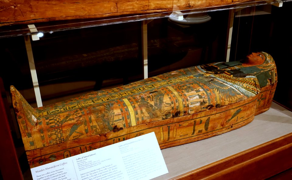 Coffin of Kenankhkhonsu, Egypt, Thebes, Dynasty 22, 945-712 BC, painted wood - Harvard Semitic Museum - Cambridge, MA - DSC06130