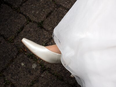 Women's shoes wedding feet photo