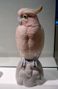 Cockatoo by Jens Dahl-Jensen, Copenhagen, 1902, Bing and Brondahl porcelain - Hessisches Landesmuseum Darmstadt - Darmstadt, Germany - DSC00753