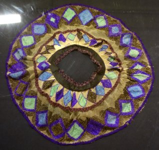 Collar for a ceremonial huipil, gola San Cristobal Totonicapan, K'iche' Maya, c. 1940s, commercial tulle, cotton, silk - Textile Museum of Canada - DSC01052