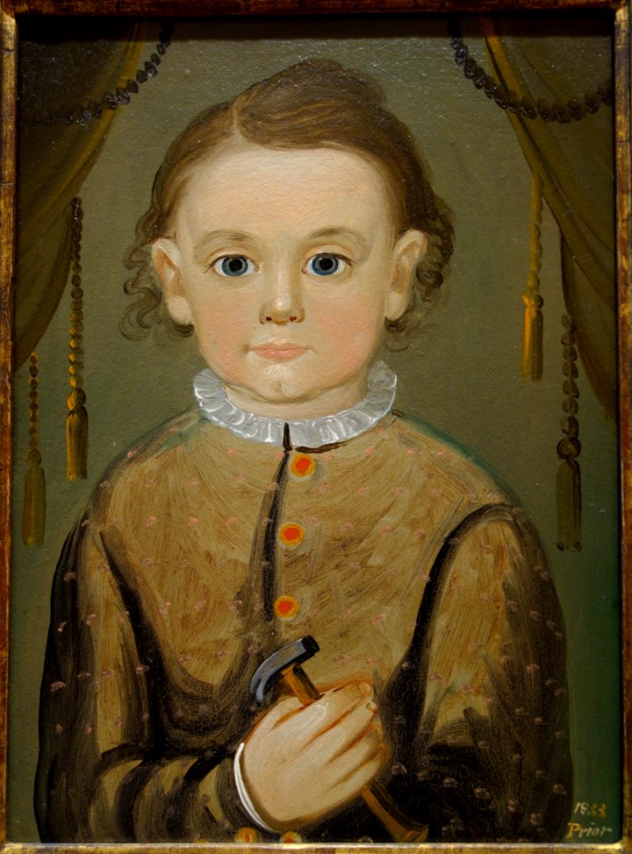 Child with Hammer by William Matthew Prior, 1833, oil on board - New Britain Museum of American Art - DSC08986