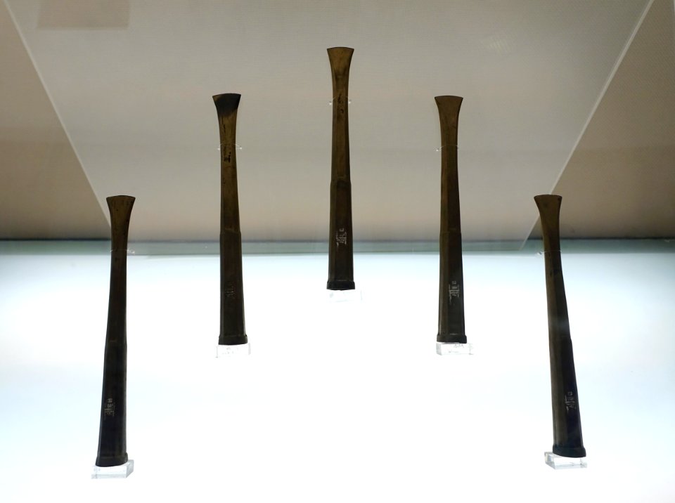 Chisels, China, unearthed at Majia, Xindu, Chengdu, Warring States period, 475-221 BC, bronze - Sichuan Provincial Museum - Chengdu, China - DSC04255