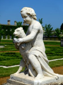 Child with dog, 2 of 2 - Wrest Park - Bedfordshire, England - DSC08313