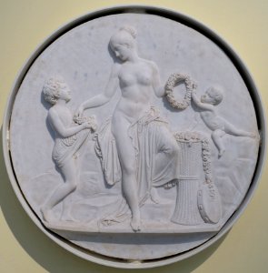 Childhood and Spring, Bertel Thorvaldsen, designed 1836, marble - Germanisches Nationalmuseum - Nuremberg, Germany - DSC03381