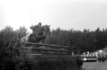 CHIO te Rotterdam. De Pool J. Kowzalczyk in aktie met zijn paard Drobnica (leide, Bestanddeelnr 920-6420