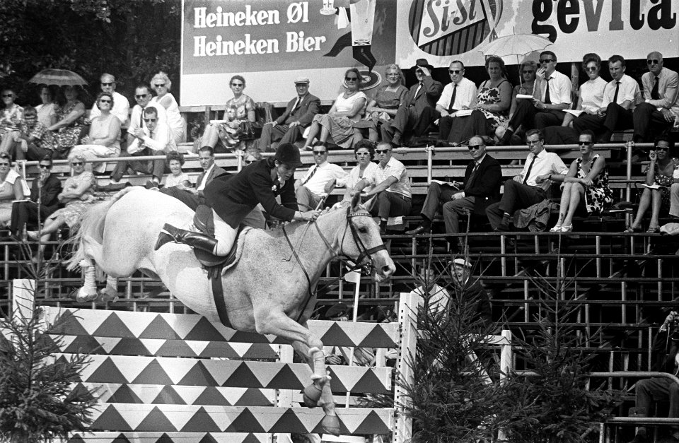 CHIO te Rotterdam, S Hayes uit Ierland met zijn paard Goodbye, Bestanddeelnr 916-8436