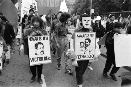 Chili-demonstratie in Amsterdam, Bestanddeelnr 934-3112