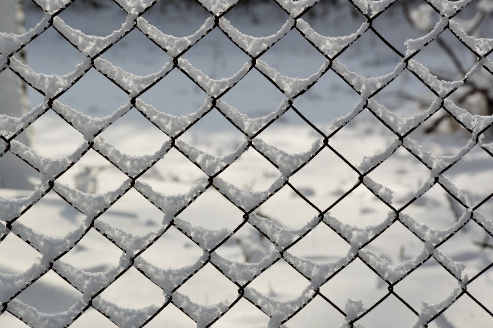 White fence frost