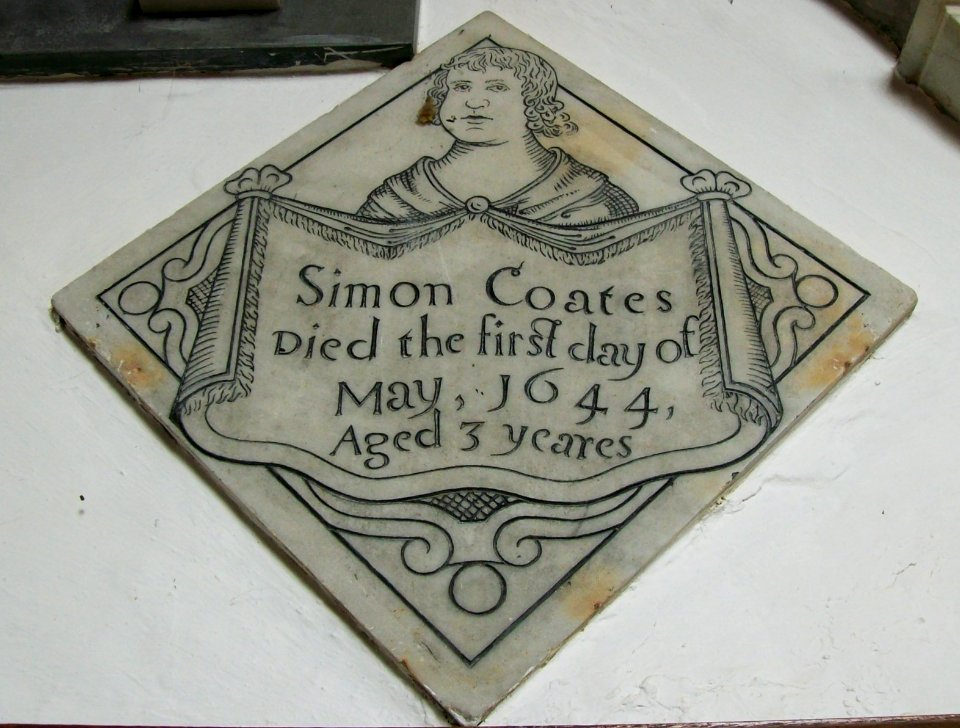 Child's memorial tablet, Thame 2