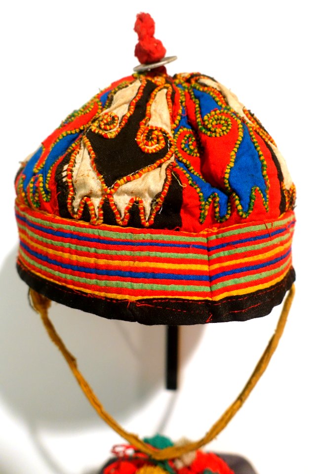 Child's cap, Hmong - Vietnamese Women's Museum - Hanoi, Vietnam - DSC04316