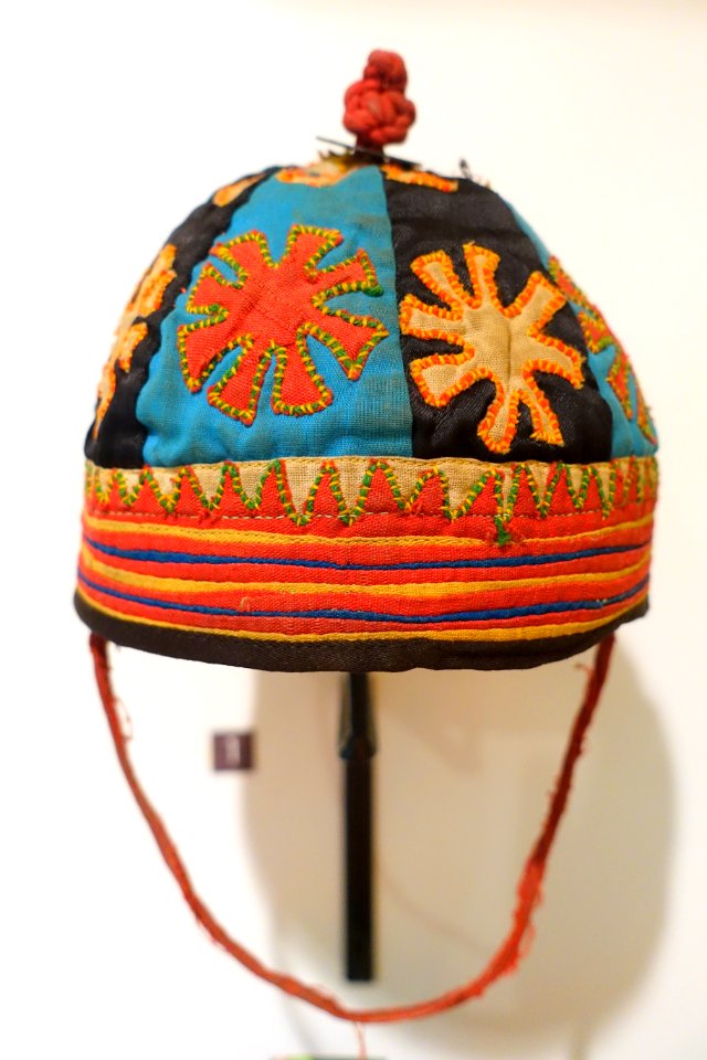 Child's cap, Hmong - Vietnamese Women's Museum - Hanoi, Vietnam - DSC04309