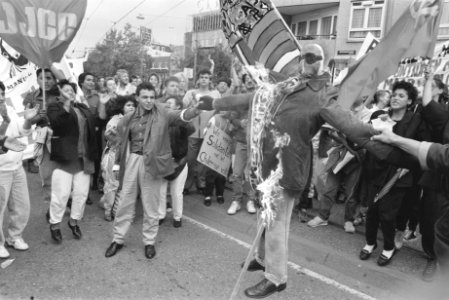 Chili-demonstratie in Amsterdam, Bestanddeelnr 934-3109