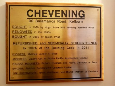 Chevening Flats plaque2