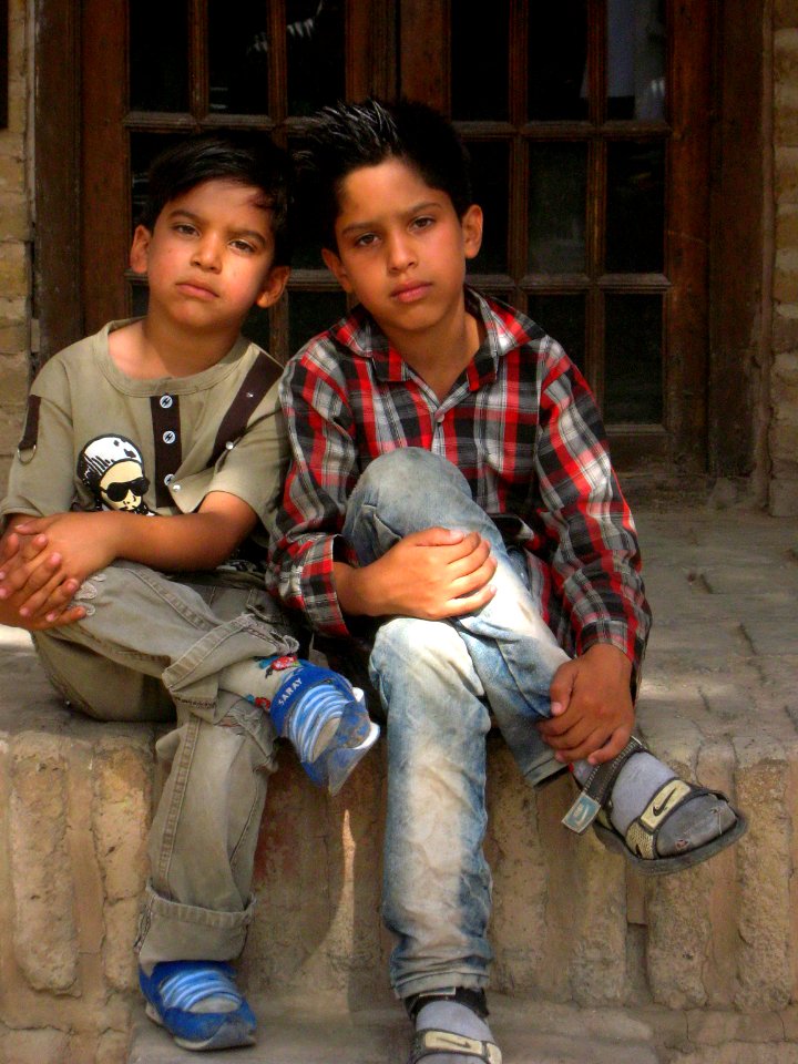 Children in Ribat-i-Abbasi of Nishapur (Hossein - Ali - Fatemeh - Hengameh and another girl - probably Afghani) 42