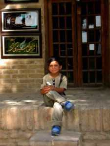 Children in Ribat-i-Abbasi of Nishapur (Hossein - Ali - Fatemeh - Hengameh and another girl - probably Afghani) 38