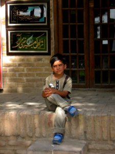 Children in Ribat-i-Abbasi of Nishapur (Hossein - Ali - Fatemeh - Hengameh and another girl - probably Afghani) 10
