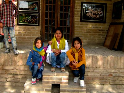 Children in Ribat-i-Abbasi of Nishapur (Hossein - Ali - Fatemeh - Hengameh and another girl - probably Afghani) 15