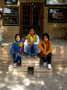 Children in Ribat-i-Abbasi of Nishapur (Hossein - Ali - Fatemeh - Hengameh and another girl - probably Afghani) 13 photo